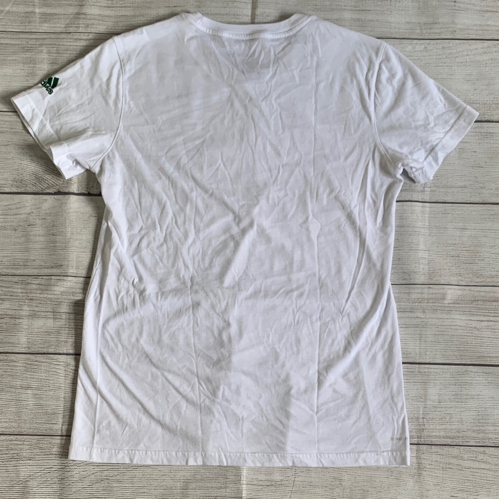 adidas White University of Miami Logo Women’s Short Sleeve T-shirt - Picture 4 of 6